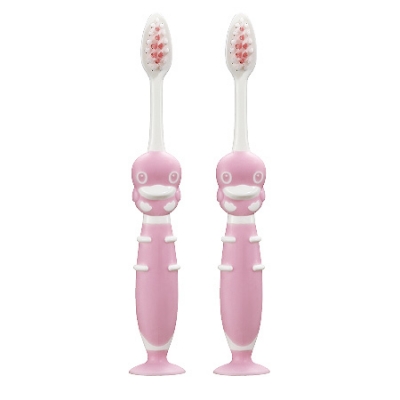 Kids Toothbrush with Suction Cup-2 packs