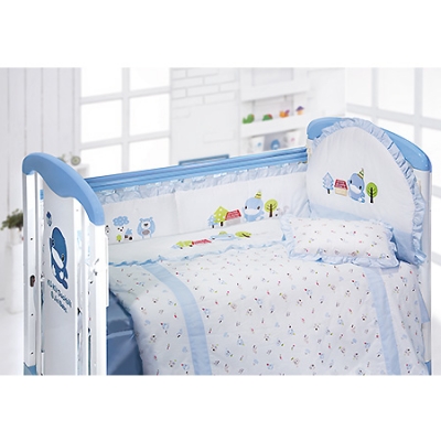 7-Piece Crib Bedding Set-Grace Forest