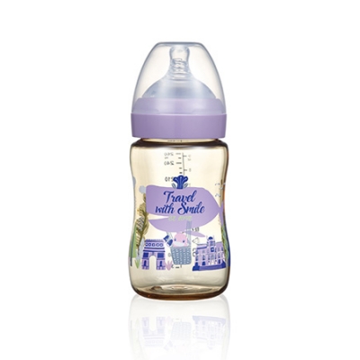 Travel With Smile  PPSU Wide Neck  Feeding Bottle France-260ml